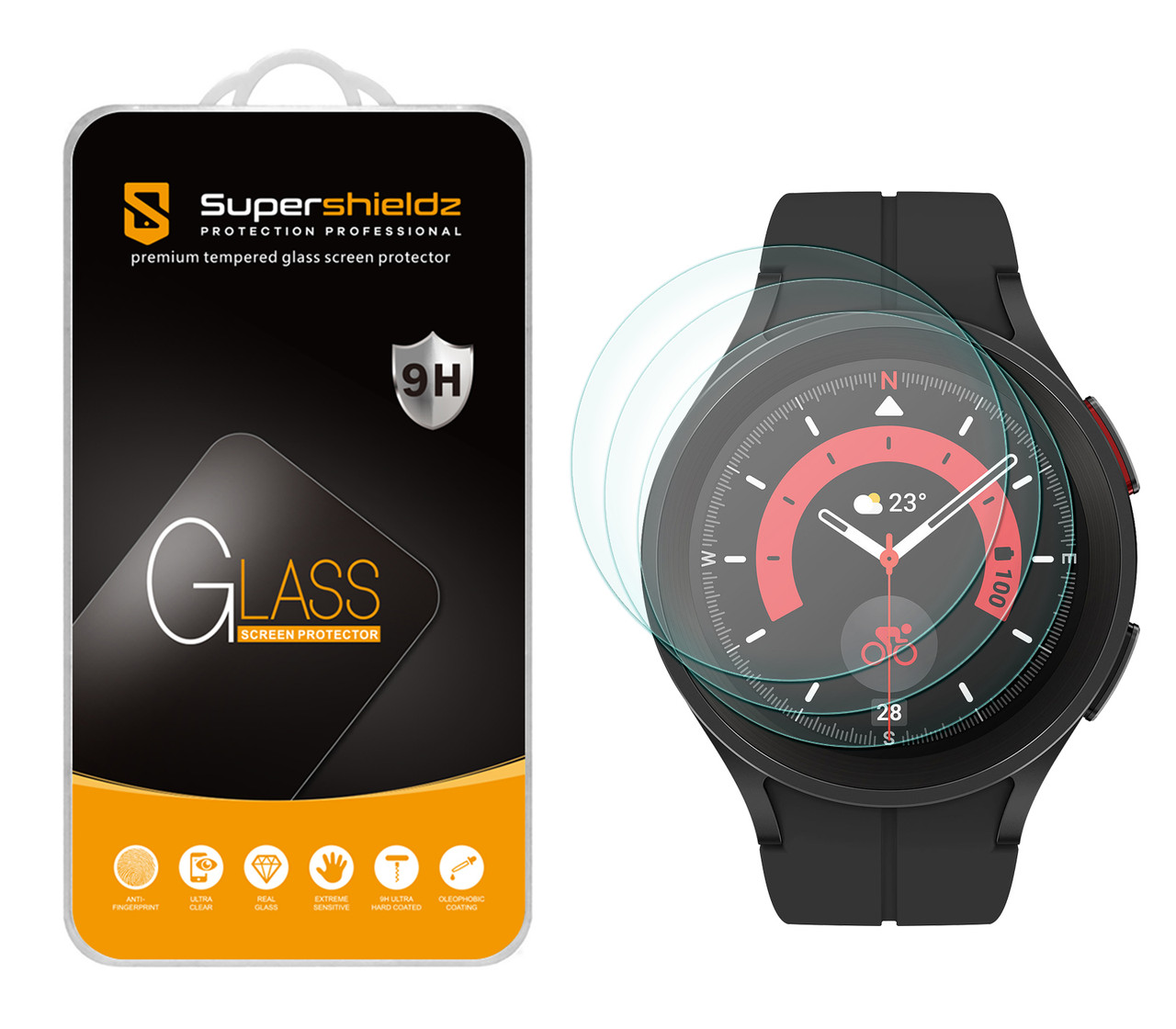 Pack) Supershieldz Designed for Samsung Galaxy Watch Pro (45mm - Main Image