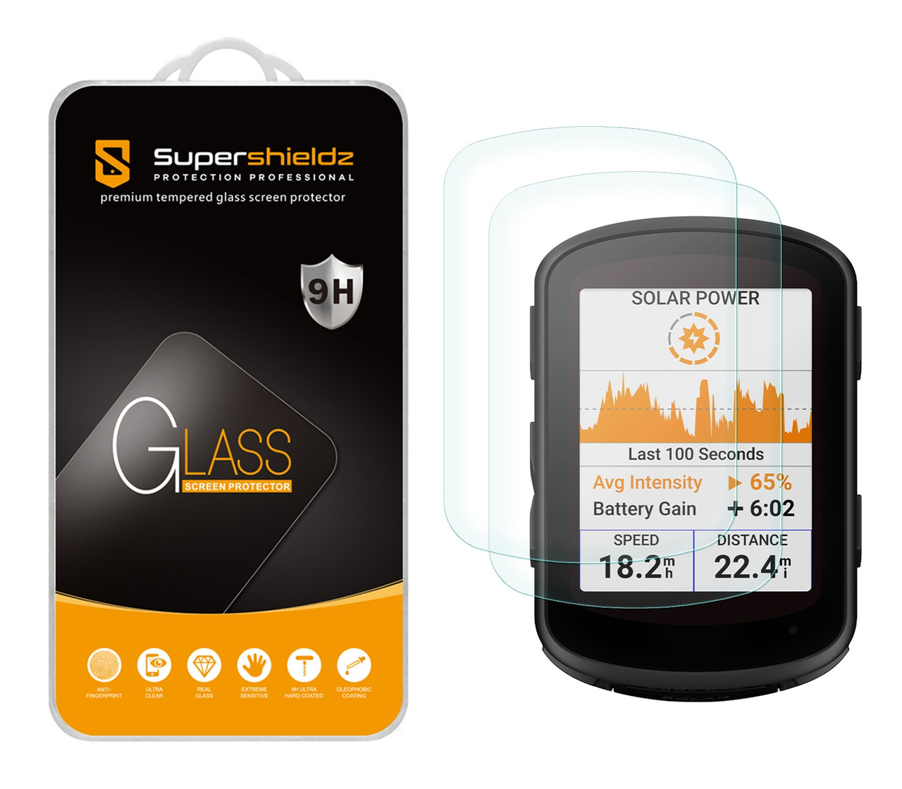 2 Pack) Supershieldz Designed for Garmin Edge 840 and Edge 540 2 Pack) Supershieldz Designed for Garmin Edge 840 and Edge 540