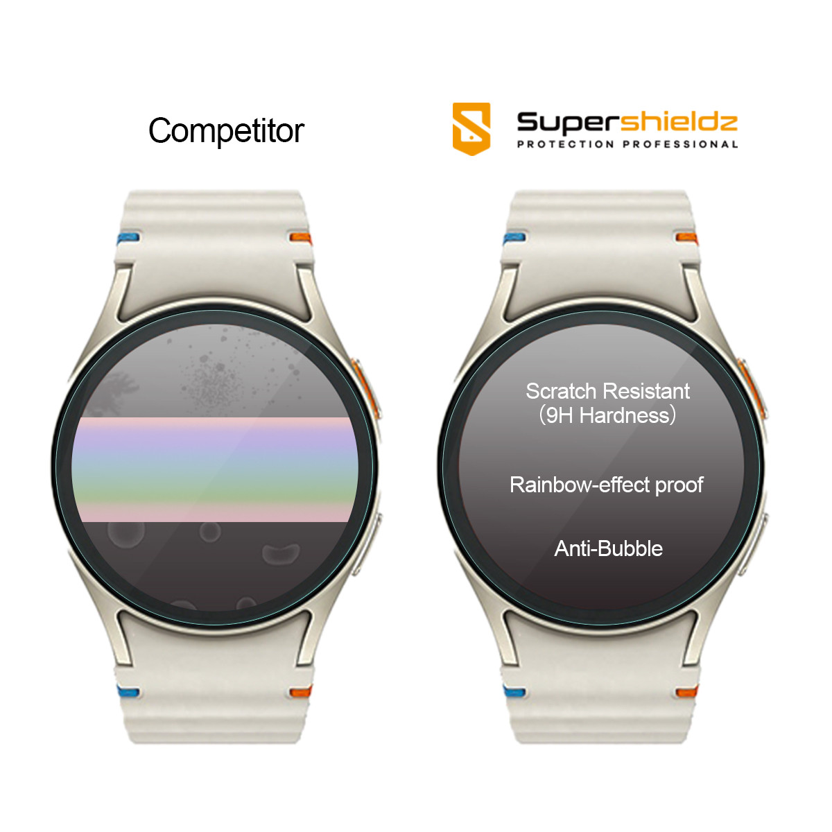 Pack) Supershieldz Designed for Samsung Galaxy Watch (40mm