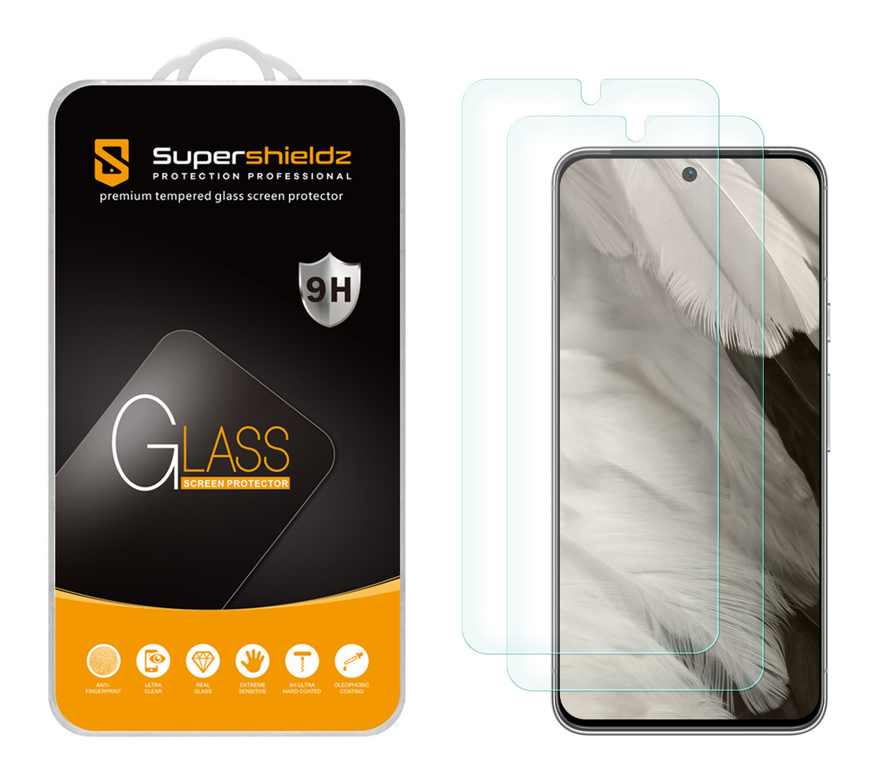 Supershieldz Tempered Glass Screen Protector for Google Pixel 8 (2 Pack)