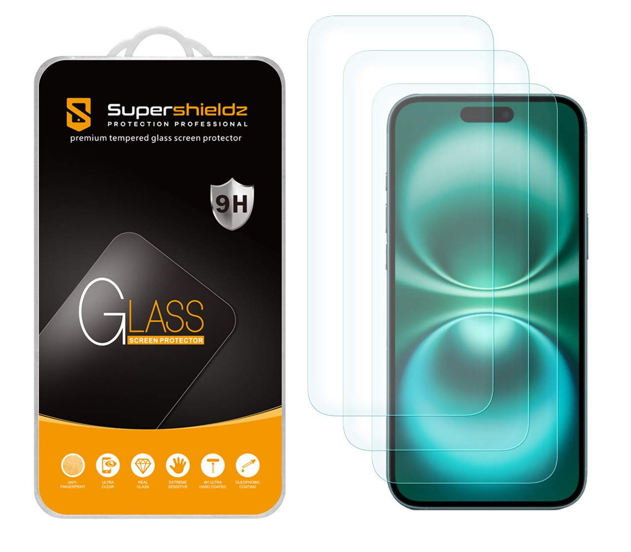 Supershieldz Tempered Glass Screen Protector (3-Pack) - Thumbnail 2