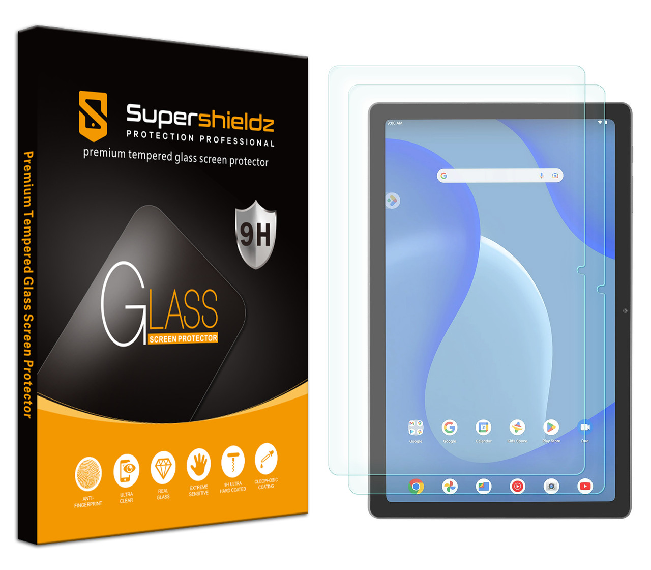 (2 Pack) Supershieldz Designed for Onn inch Tablet Pro (2023 Model 100110603) Screen Protector, (Tempered Glass) Anti Scratch, Bubble Free