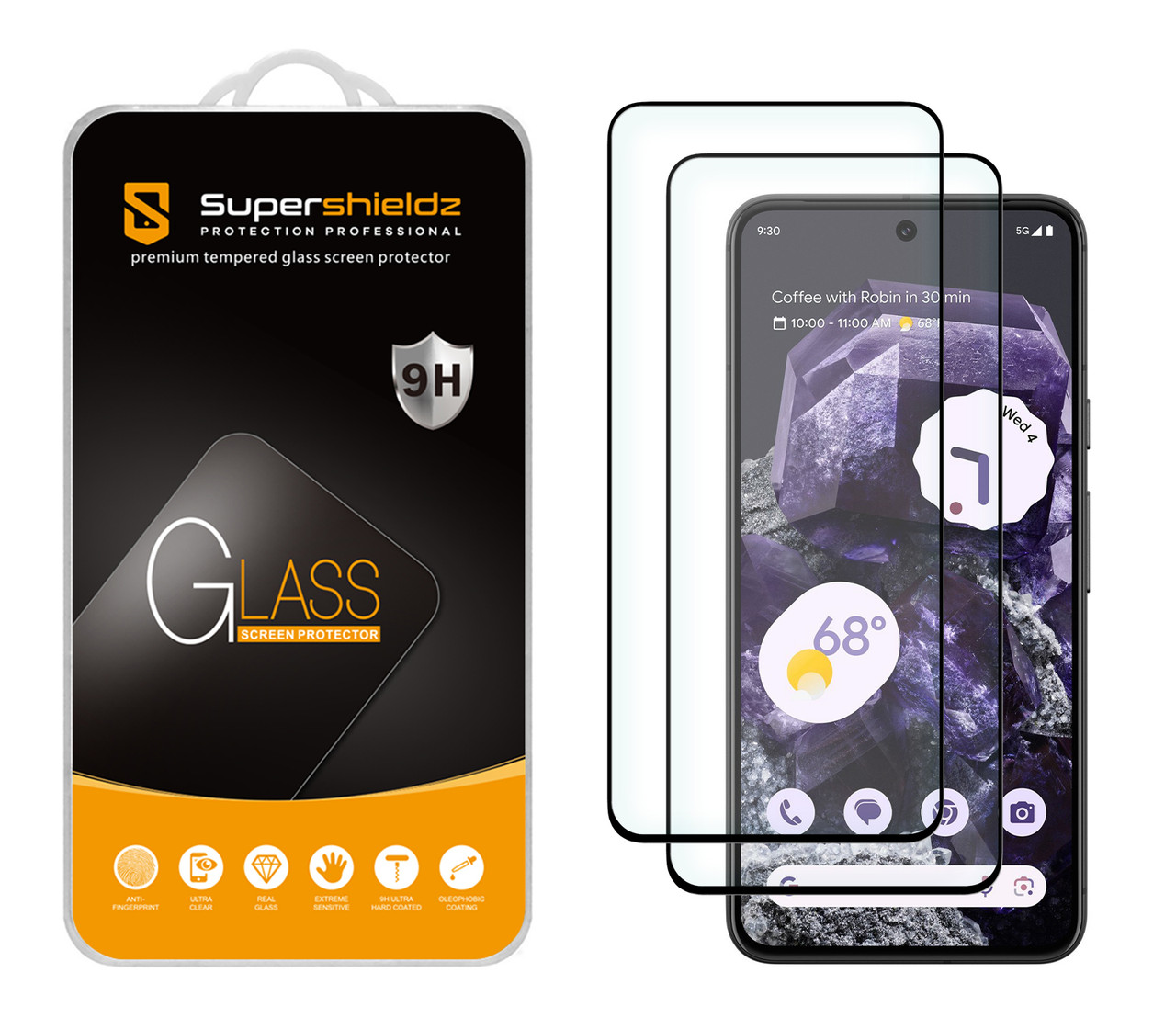 Supershieldz Tempered Glass Screen Protector for Google Pixel 8 (2 Pack) - Thumbnail 2