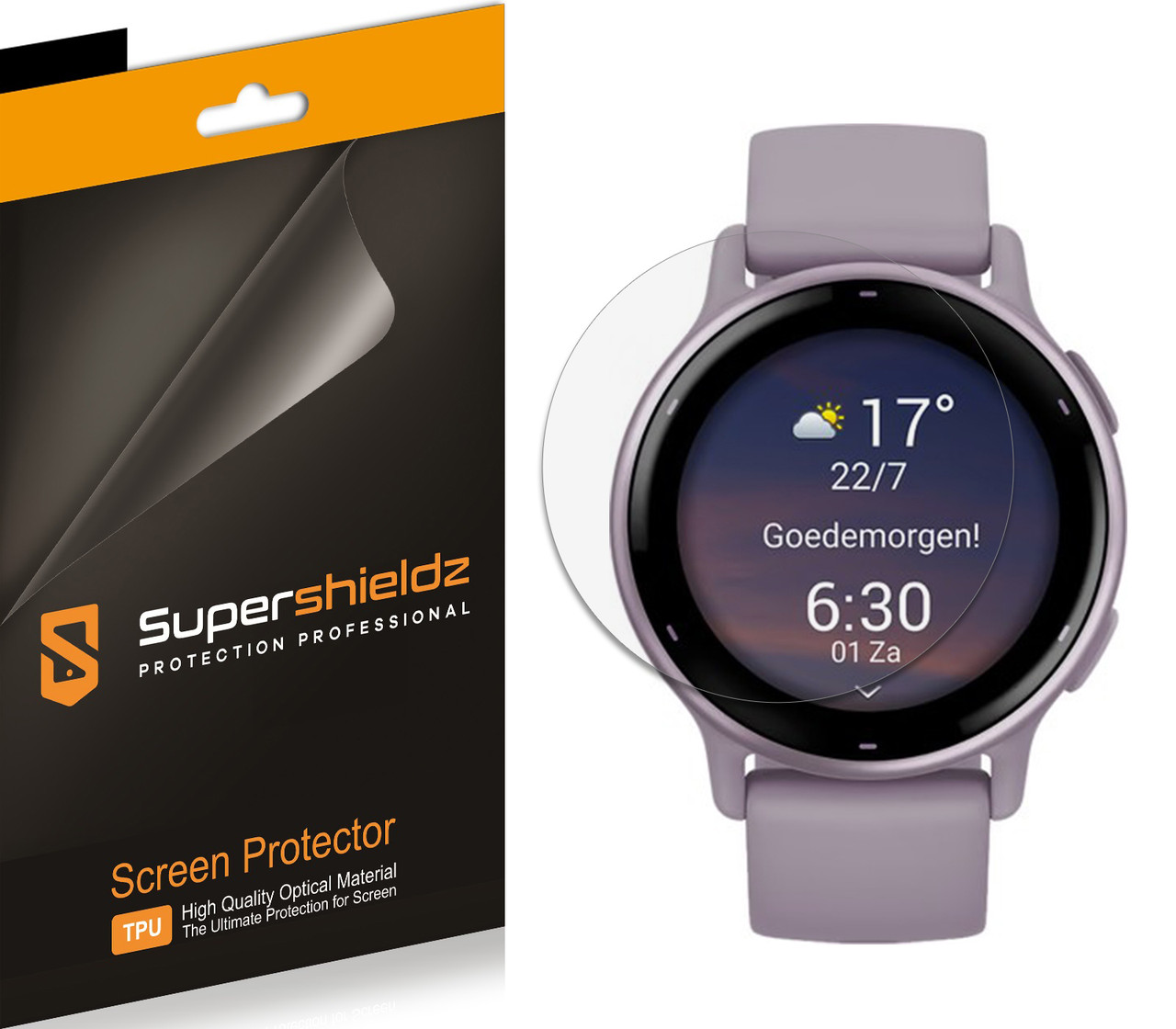 (3 Pack) Supershieldz Designed for Garmin Vivoactive 5 Screen Protector,  High Definition Clear Shield (TPU)