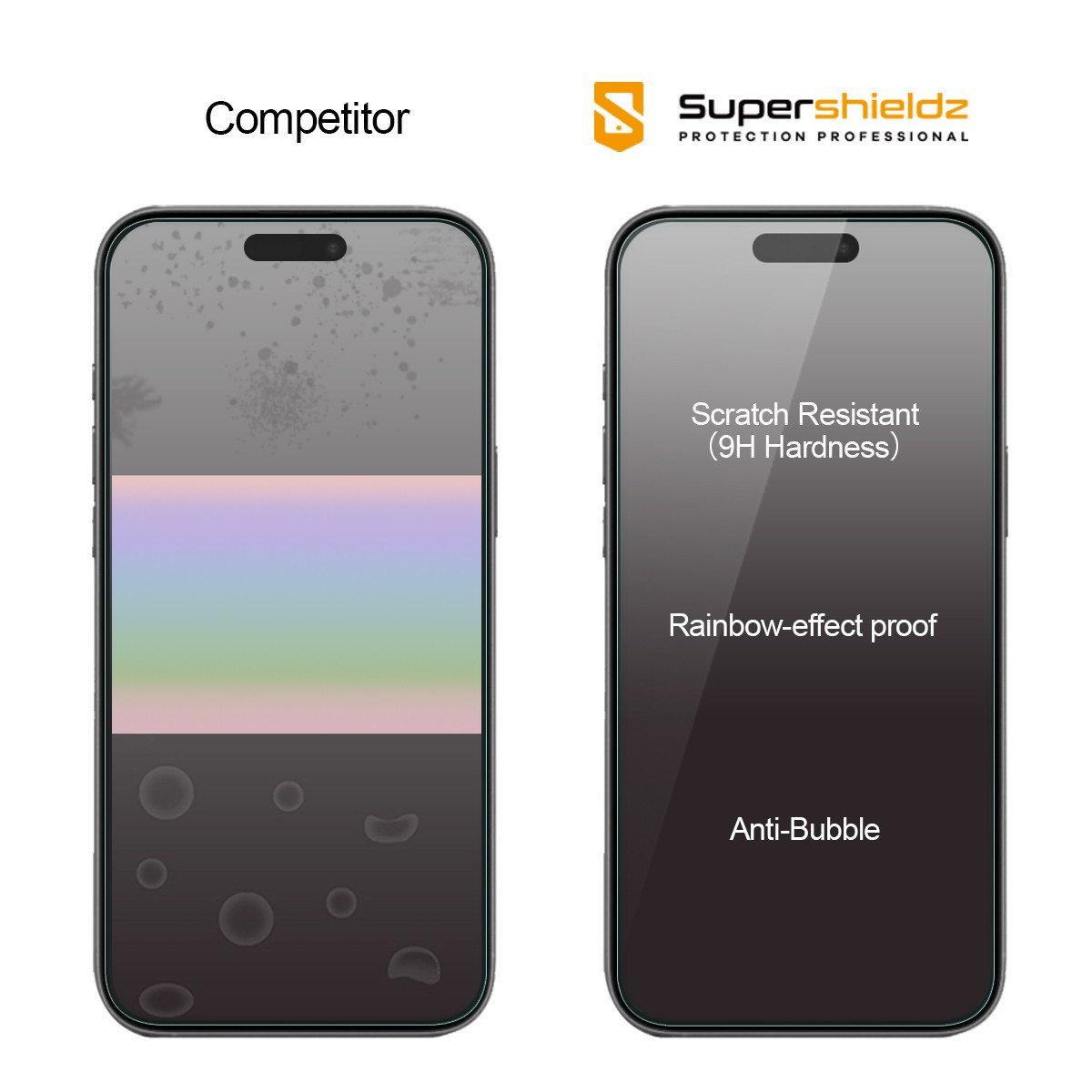 SuperGuardZ® Vetro Temperato Per IPhone X - Copertura Totale 9H Antigraffio