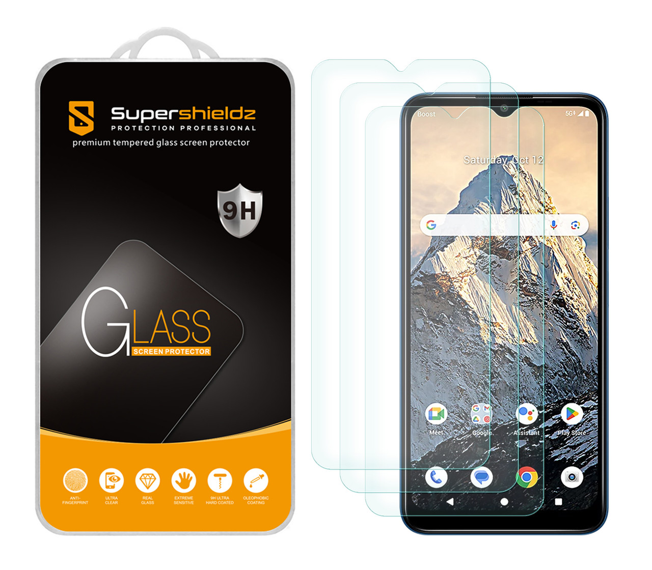 3 Pack) Supershieldz Designed for Boost Mobile Summit 5G Tempered Glass  Screen Protector, Anti Scratch, Bubble Free - Supershieldz