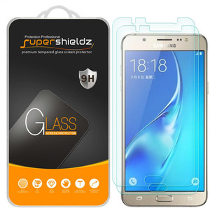 [2-Pack] Supershieldz for Samsung Galaxy J7 (2016) Tempered Glass Screen Protector, Anti-Scratch, Anti-Fingerprint, Bubble Free