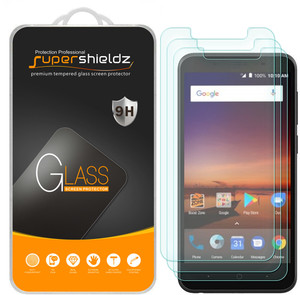 [3-Pack] Supershieldz for ZTE Tempo X Tempered Glass Screen Protector, Anti-Scratch, Anti-Fingerprint, Bubble Free