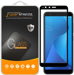 [2-Pack] Supershieldz for Asus ZenFone Max Plus (M1) [Full Screen Coverage] Tempered Glass Screen Protector, Anti-Scratch, Bubble Free (Black)