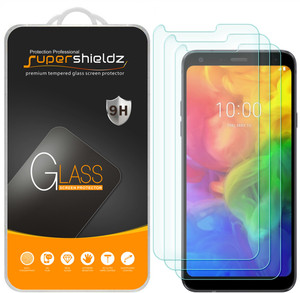 [3-Pack] Supershieldz for LG Q7+ / Q7 Plus Tempered Glass Screen Protector, Anti-Scratch, Anti-Fingerprint, Bubble Free