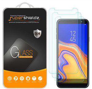 [3-Pack] Supershieldz for Samsung Galaxy J4 Plus Tempered Glass Screen Protector, Anti-Scratch, Anti-Fingerprint, Bubble Free