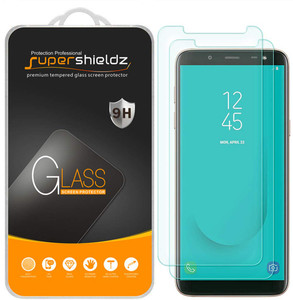 [2-Pack] Supershieldz for Samsung Galaxy J6 (2018) Tempered Glass Screen Protector, Anti-Scratch, Anti-Fingerprint, Bubble Free