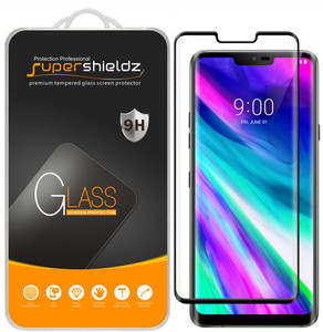 [1-Pack] Supershieldz for LG G8 ThinQ [Full Screen Coverage] [3D Curved Edge] Tempered Glass Screen Protector, Anti-Scratch, Bubble Free (Black)