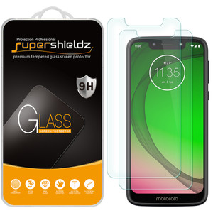 [2-Pack] Supershieldz for Motorola Moto G7 Play Tempered Glass Screen Protector, Anti-Scratch, Anti-Fingerprint, Bubble Free