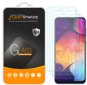 [3-Pack] Supershieldz for Samsung Galaxy A30 Tempered Glass Screen Protector, Anti-Scratch, Anti-Fingerprint, Bubble Free