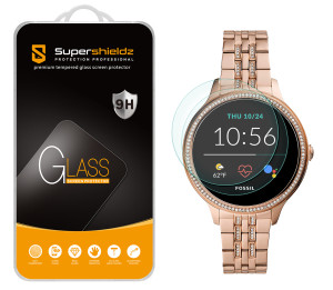 [2-Pack] Supershieldz for TicWatch E2 Tempered Glass Screen Protector, Anti-Scratch, Anti-Fingerprint, Bubble Free