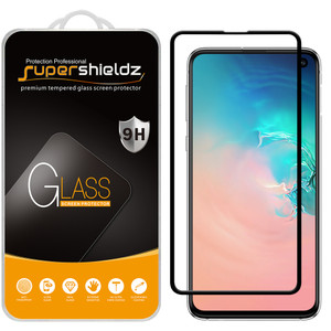 [2-Pack] Supershieldz for Samsung Galaxy S10e [Full Screen Coverage] Tempered Glass Screen Protector, Anti-Scratch, Bubble Free (Black)