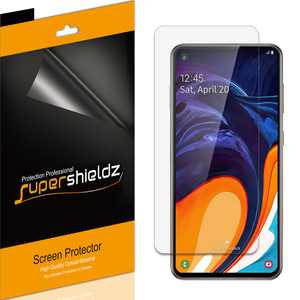 [6-Pack] Supershieldz for Samsung Galaxy A60 Screen Protector, Anti-Bubble High Definition (HD) Clear Shield