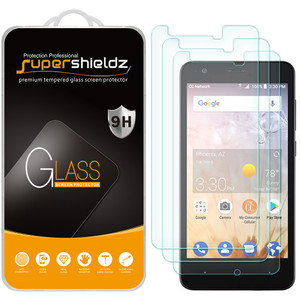[3-Pack] Supershieldz for ZTE Avid 559 Tempered Glass Screen Protector, Anti-Scratch, Anti-Fingerprint, Bubble Free