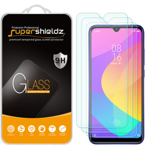 [3-Pack] Supershieldz for Xiaomi Mi A3 / Mi CC9e Tempered Glass Screen Protector, Anti-Scratch, Anti-Fingerprint, Bubble Free