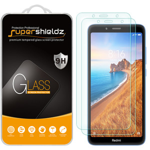 [2-Pack] Supershieldz for Xiaomi Redmi 7A Tempered Glass Screen Protector, Anti-Scratch, Anti-Fingerprint, Bubble Free