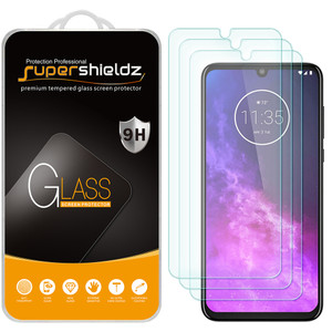[3-Pack] Supershieldz for Motorola One Zoom / One Pro Tempered Glass Screen Protector, Anti-Scratch, Anti-Fingerprint, Bubble Free