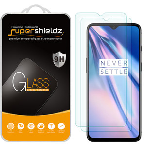 [2-Pack] Supershieldz for OnePlus 7T Tempered Glass Screen Protector, Anti-Scratch, Anti-Fingerprint, Bubble Free