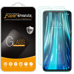 [2-Pack] Supershieldz for Xiaomi Redmi Note 8 Pro Tempered Glass Screen Protector, Anti-Scratch, Anti-Fingerprint, Bubble Free