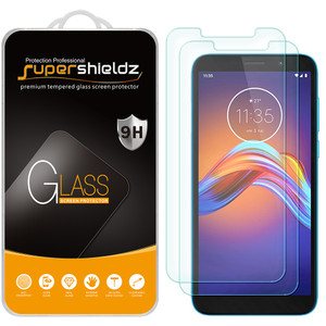 [2-Pack] Supershieldz for Motorola Moto E6 Play Tempered Glass Screen Protector, Anti-Scratch, Anti-Fingerprint, Bubble Free