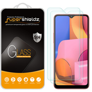 [2-Pack] Supershieldz for Samsung Galaxy A20s Tempered Glass Screen Protector, Anti-Scratch, Anti-Fingerprint, Bubble Free