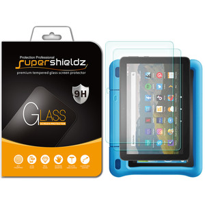 [2-Pack] Supershieldz for All-New Fire HD 8 / HD 8 Plus / Fire HD 8 Kids / Fire HD 8 Kids Pro Tablet 8 inch (12th/10th Generation - 2024/ 2022/2020 release) Tempered Glass Screen Protector, Anti-Scratch, Anti-Fingerprint, Bubble Free