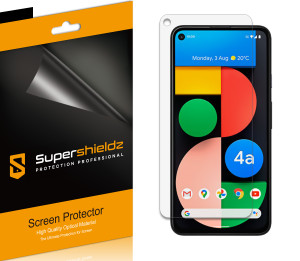 [6-Pack] Supershieldz for Google Pixel 4a 5G UW / Pixel 4a 5G Screen Protector, Anti-Bubble High Definition (HD) Clear Shield
