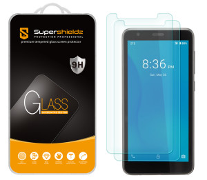 [2-Pack] Supershieldz for ZTE Quest 5 Tempered Glass Screen Protector, Anti-Scratch, Anti-Fingerprint, Bubble Free