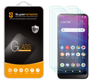 [3-Pack] Supershieldz for TCL A2X (A508DL) Tempered Glass Screen Protector, Anti-Scratch, Anti-Fingerprint, Bubble Free