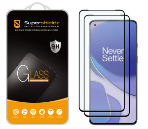 [2-Pack] Supershieldz for OnePlus 8T/ OnePlus 8T Plus 5G [Full Screen Coverage] Tempered Glass Screen Protector, Anti-Scratch, Bubble Free (Black Frame)