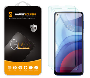 [2-Pack] Supershieldz for Motorola Moto G Power (2021) Tempered Glass Screen Protector, Anti-Scratch, Anti-Fingerprint, Bubble Free