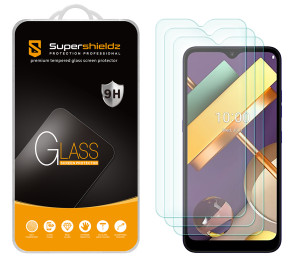 [3-Pack] Supershieldz for LG K32 Tempered Glass Screen Protector, Anti-Scratch, Anti-Fingerprint, Bubble Free