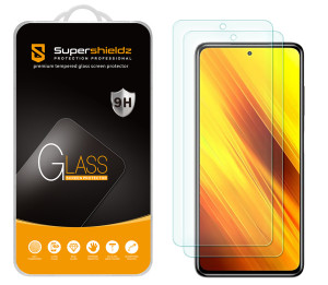 [2-Pack] Supershieldz for Xiaomi Redmi Note 10 Pro Tempered Glass Screen Protector, Anti-Scratch, Anti-Fingerprint, Bubble Free