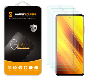 [3-Pack] Supershieldz for Xiaomi Redmi Note 10 Pro Tempered Glass Screen Protector, Anti-Scratch, Anti-Fingerprint, Bubble Free