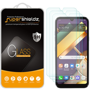[3-Pack] Supershieldz for LG Xpression Plus 3 Tempered Glass Screen Protector, Anti-Scratch, Anti-Fingerprint, Bubble Free