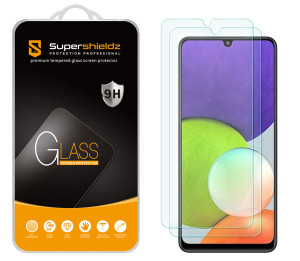 [2-Pack] Supershieldz for Samsung Galaxy F22 Tempered Glass Screen Protector, Anti-Scratch, Anti-Fingerprint, Bubble Free