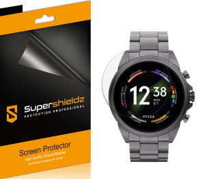 [6-Pack] Supershieldz for Fossil Men's Gen 6 44mm Screen Protector, Anti-Bubble High Definition (HD) Clear Shield