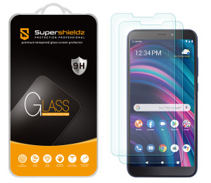 (2 Pack) Supershieldz Designed for BLU View 3 (B140DL) Tempered Glass Screen Protector, Anti Scratch, Bubble Free (2 Pack) Supershieldz Designed for BLU View 3 (B140DL) Tempered Glass Screen Protector, Anti Scratch, Bubble Free