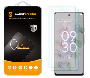 (2 Pack) Supershieldz Designed for Google Pixel 6a Tempered Glass Screen Protector, Anti Scratch, Bubble Free (2 Pack) Supershieldz Designed for Google Pixel 6a Tempered Glass Screen Protector, Anti Scratch, Bubble Free