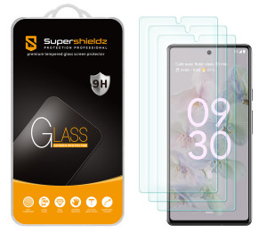 (3 Pack) Supershieldz Designed for Google Pixel 6a Tempered Glass Screen Protector, Anti Scratch, Bubble Free (3 Pack) Supershieldz Designed for Google Pixel 6a Tempered Glass Screen Protector, Anti Scratch, Bubble Free