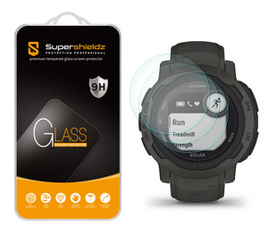 (3 Pack) Supershieldz Designed for Garmin Instinct 2 Tempered Glass Screen Protector, Anti Scratch, Bubble Free (3 Pack) Supershieldz Designed for Garmin Instinct 2 Tempered Glass Screen Protector, Anti Scratch, Bubble Free