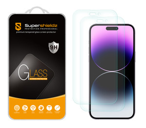 (2 Pack) Supershieldz Designed for iPhone 14 Pro Max (6.7 inch) Tempered Glass Screen Protector, Anti Scratch, Bubble Free (2 Pack) Supershieldz Designed for iPhone 14 Pro Max (6.7 inch) Tempered Glass Screen Protector, Anti Scratch, Bubble Free