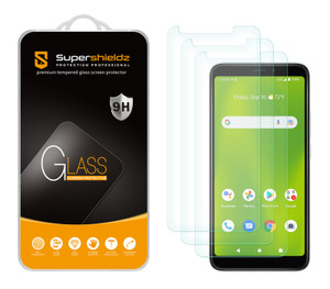 (3 Pack) Supershieldz Designed for Cricket Debut Smart Tempered Glass Screen Protector, Anti Scratch, Bubble Free