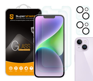 (2 Pack) Supershieldz Anti Glare (Matte) Tempered Glass Screen Protector Designed for iPhone 14 (6.1 inch) + Camera Lens, Anti Fingerprint, Anti Scratch, Bubble Free (2 Pack) Supershieldz Anti Glare (Matte) Tempered Glass Screen Protector Designed for iPhone 14 (6.1 inch) + Camera Lens, Anti Fingerprint, Anti Scratch, Bubble Free
