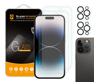 (2 Pack) Supershieldz Anti Glare (Matte) Tempered Glass Screen Protector Designed for iPhone 14 Pro (6.1 inch) + Camera Lens, Anti Fingerprint, Anti Scratch, Bubble Free (2 Pack) Supershieldz Anti Glare (Matte) Tempered Glass Screen Protector Designed for iPhone 14 Pro (6.1 inch) + Camera Lens, Anti Fingerprint, Anti Scratch, Bubble Free